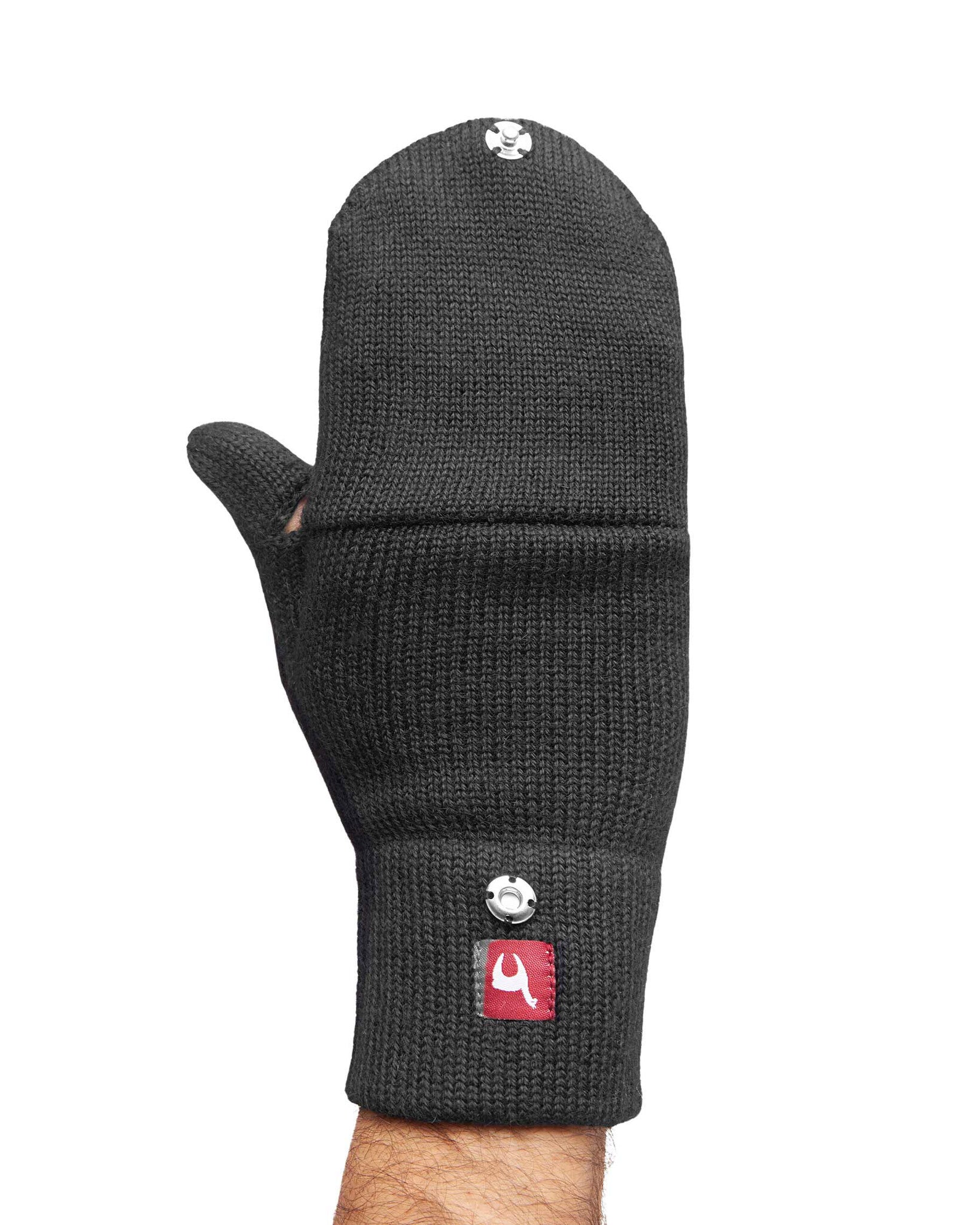 Apu Kuntur Alpaca Wool Mittens - black: wonderfully warm!