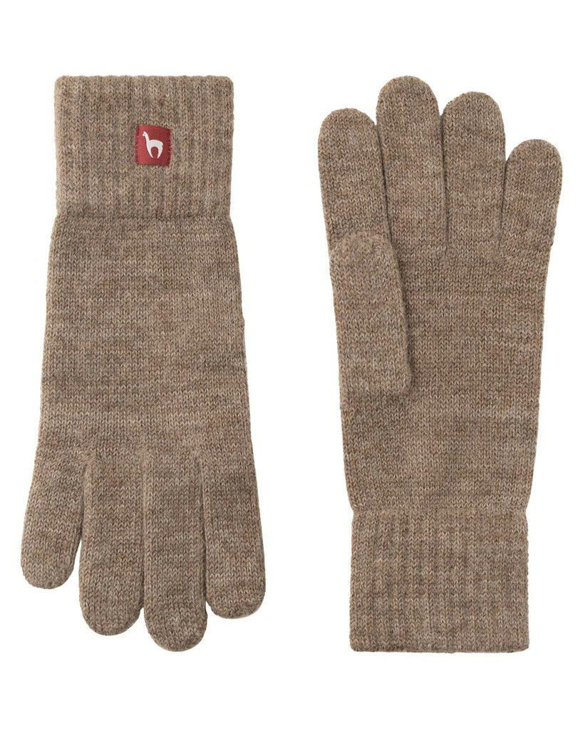 Gloves from alpaca wool - kakao