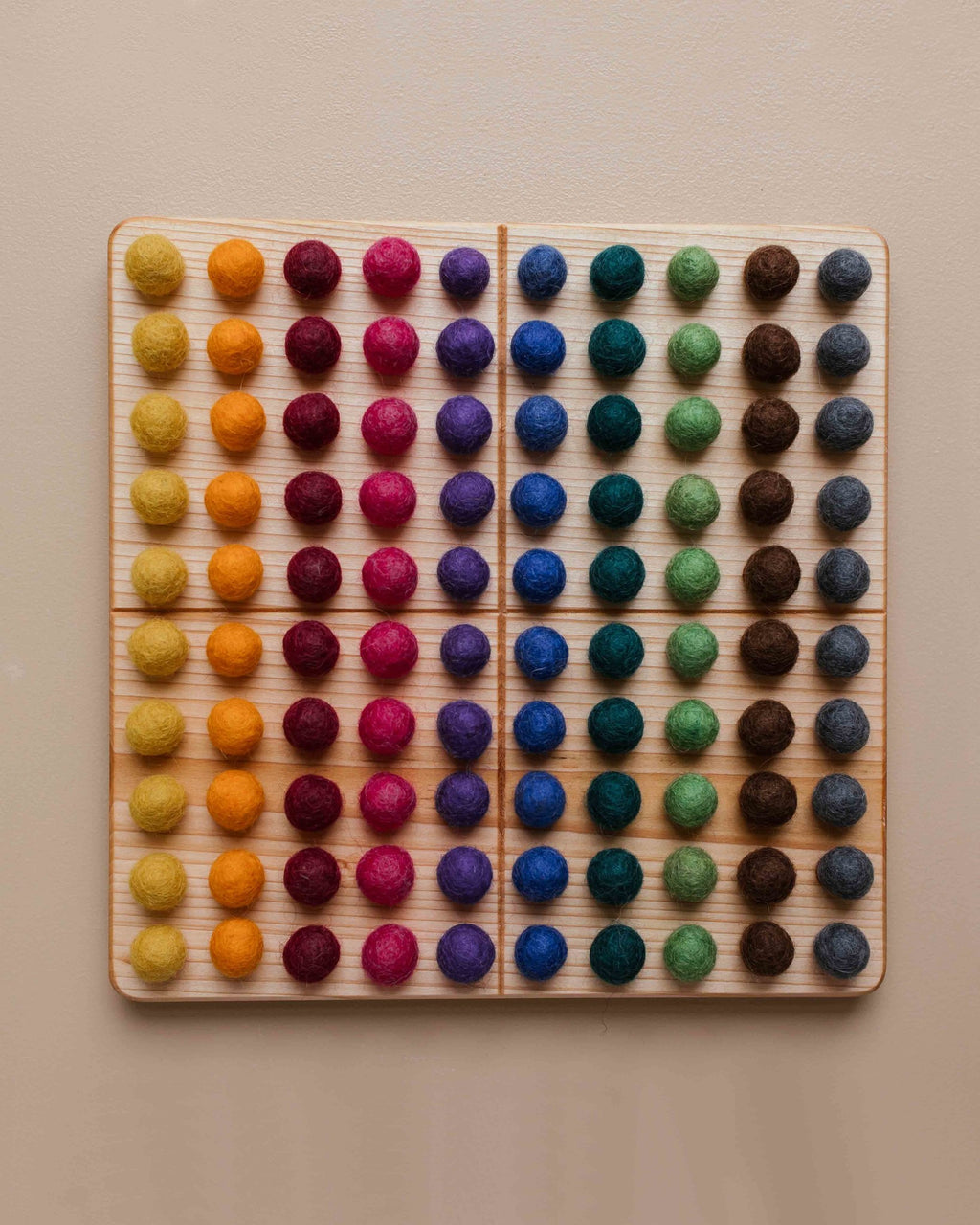 100 bord montessori filten balletjes