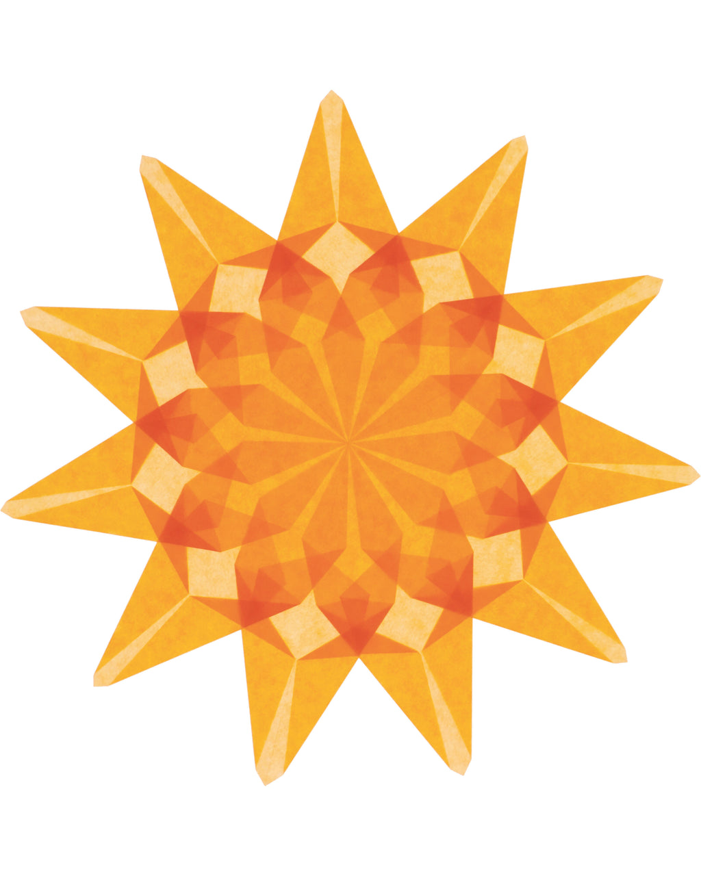 Folding set stars difficult - golden yellow