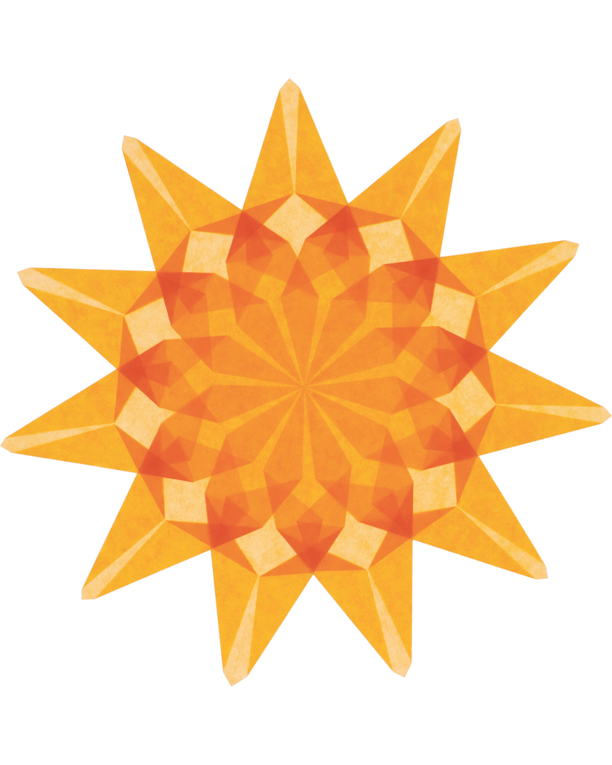 Folding set stars difficult - golden yellow