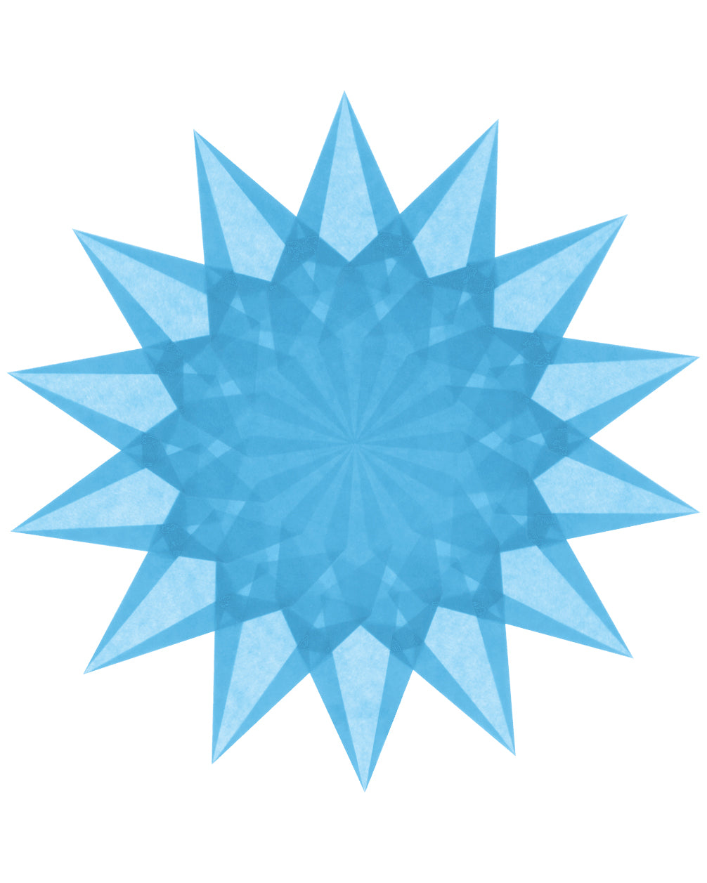 Folding set stars difficult - light blue 