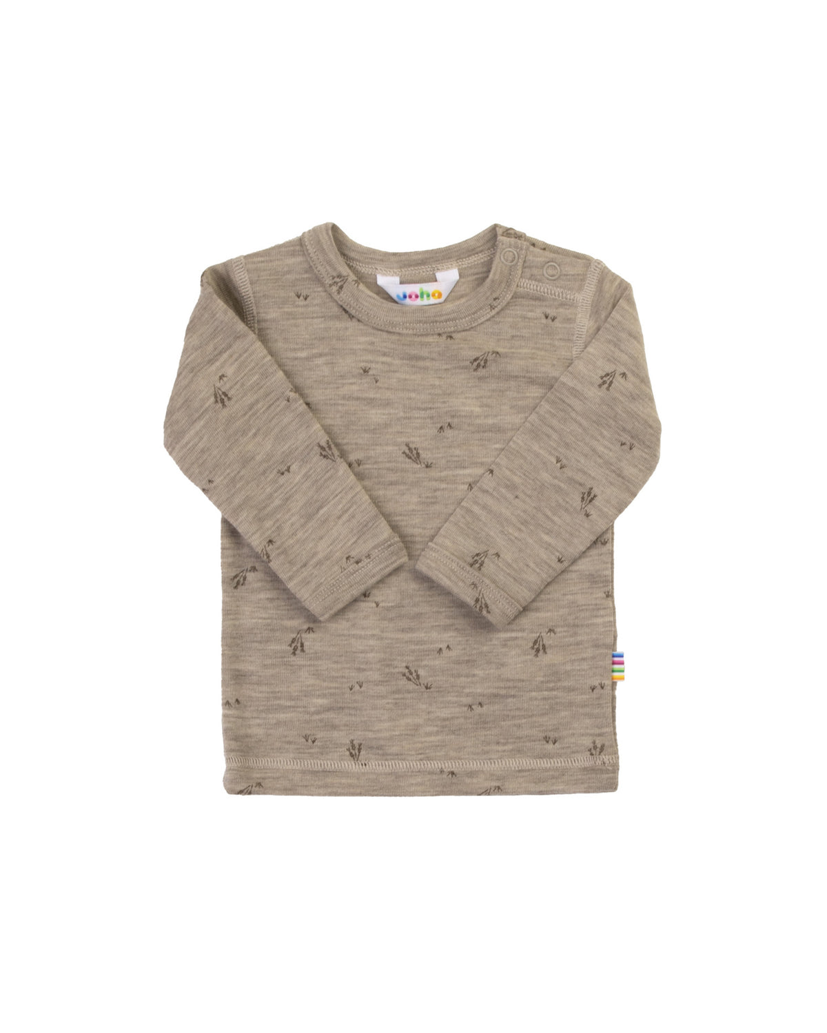 Baby shirt wool - brown melange 