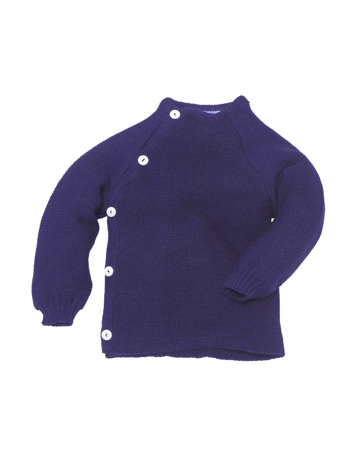 Cardigan Organic Wool - aubergine