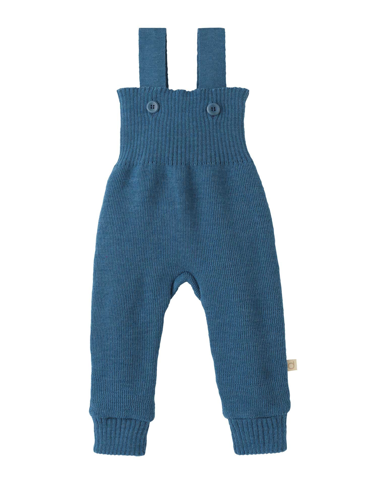 Knitted dungarees - dove blue