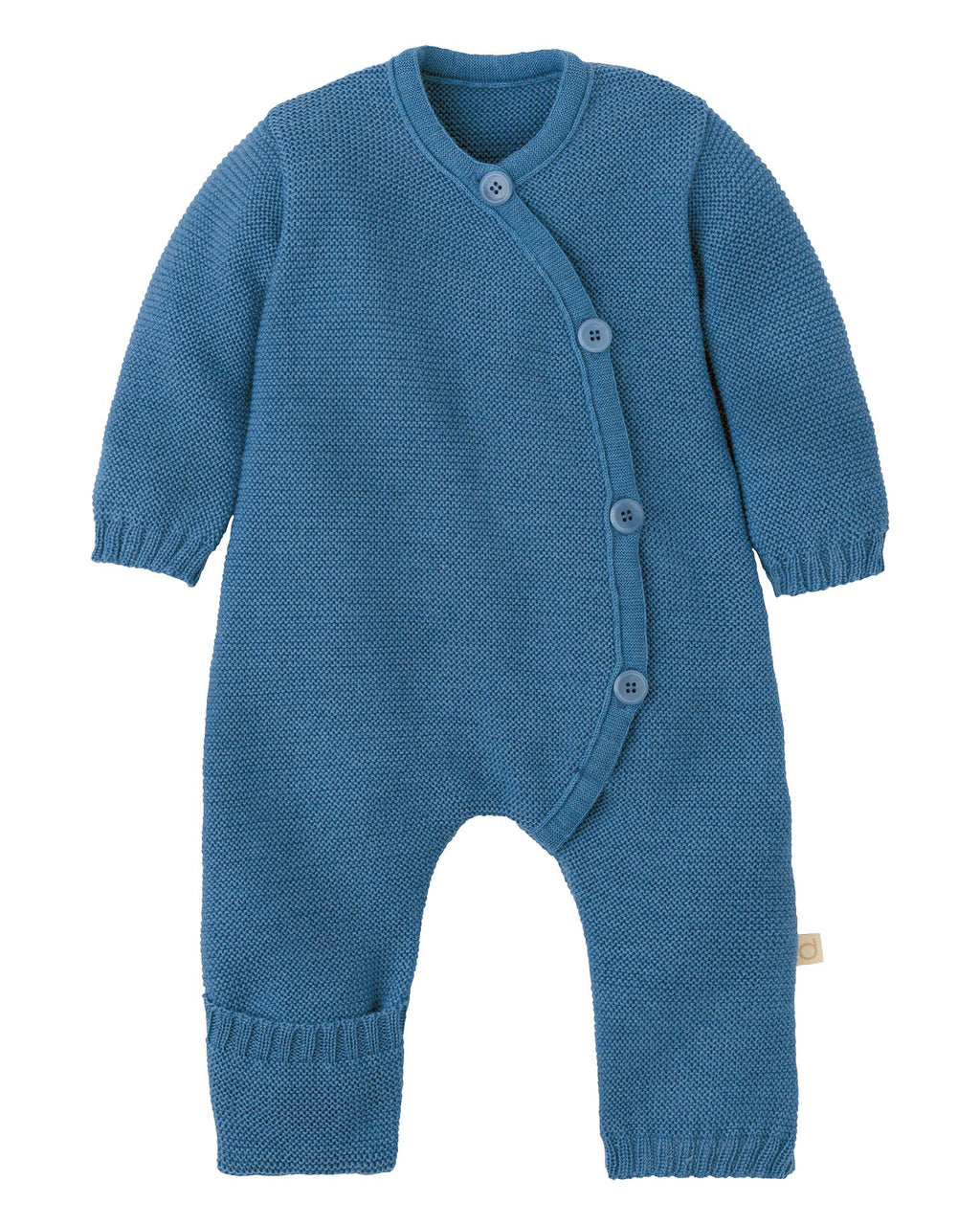 Merino wool knitted overall - dove blue