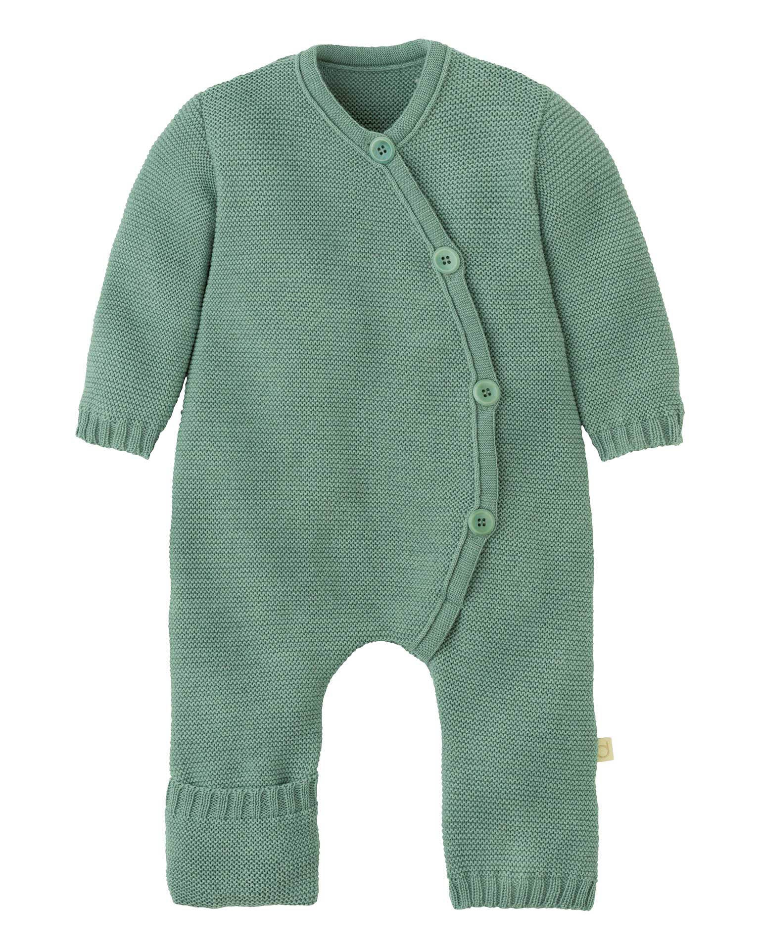 Merino wool knitted overall - jade
