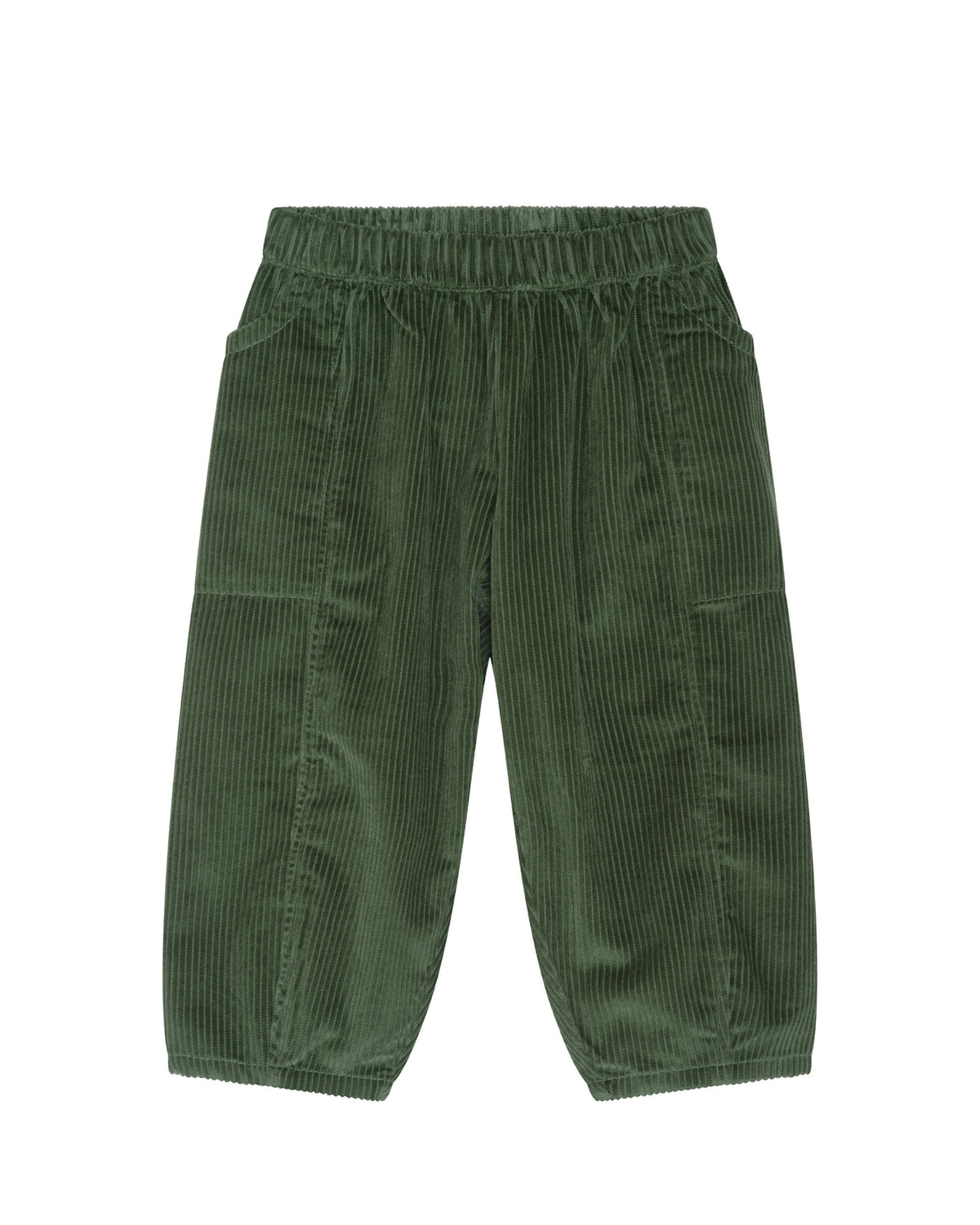 Children's corduroy barrel pants - bay leaf 