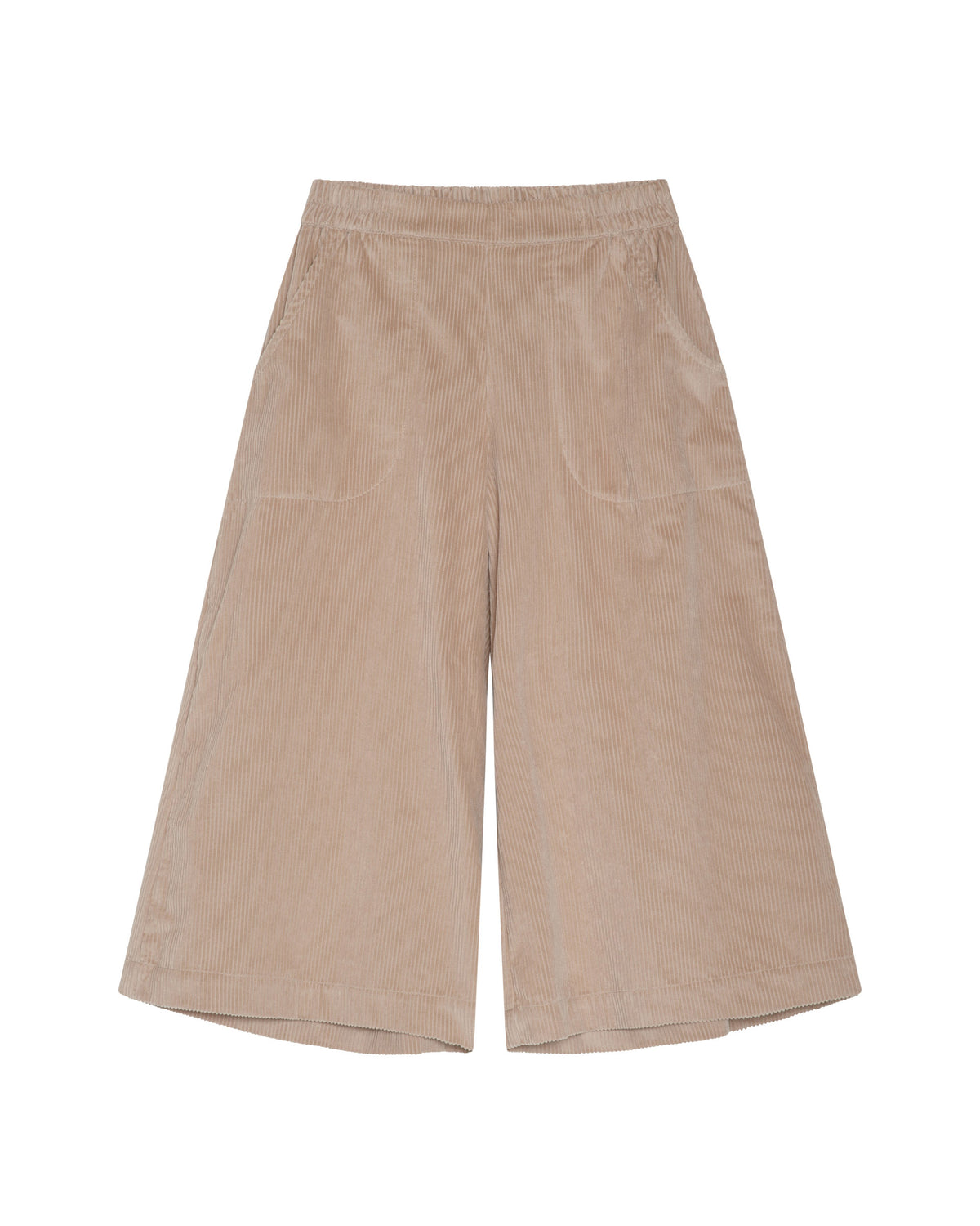 Women's corduroy culottes - sesame 
