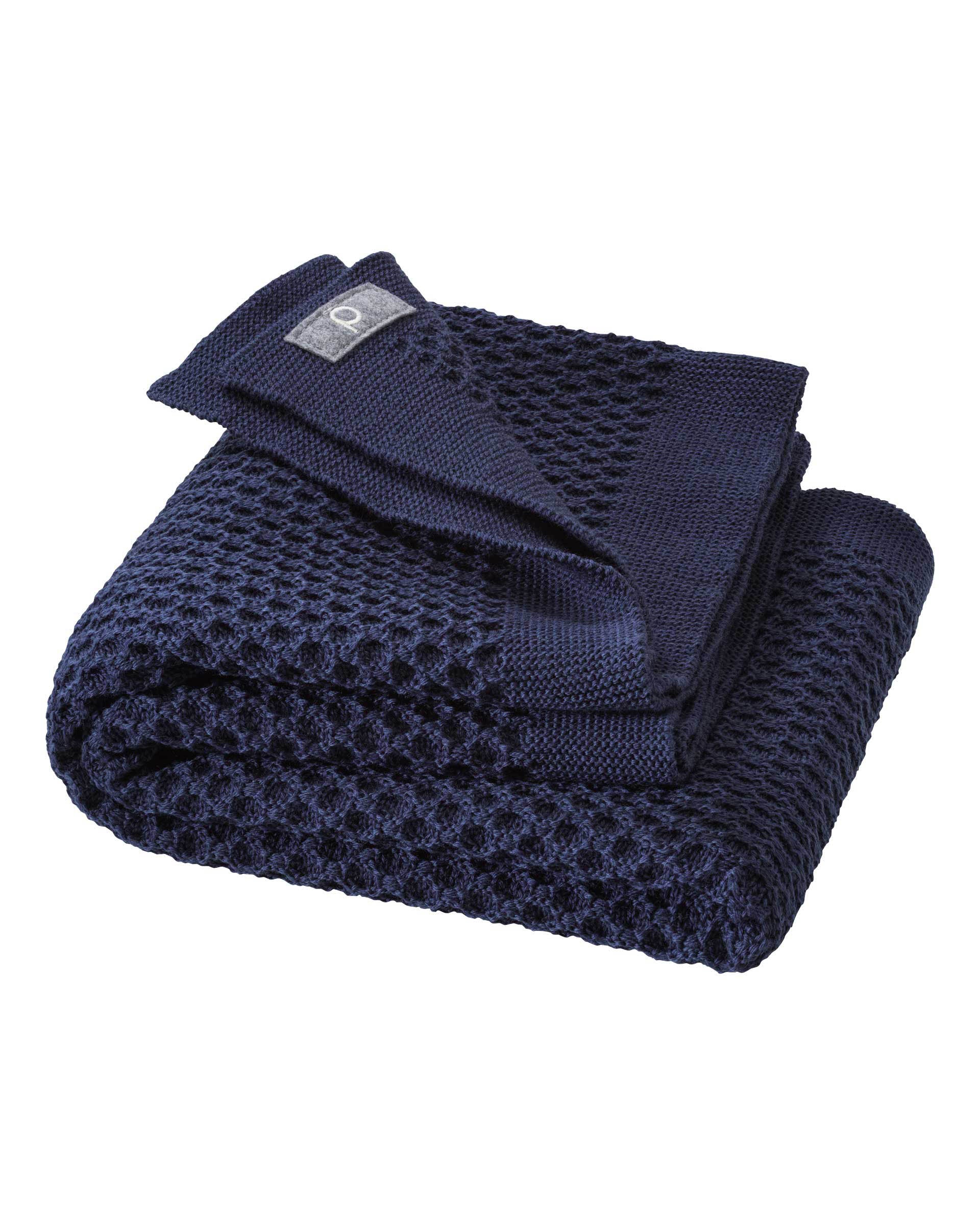 Honeycomb blanket - indigo