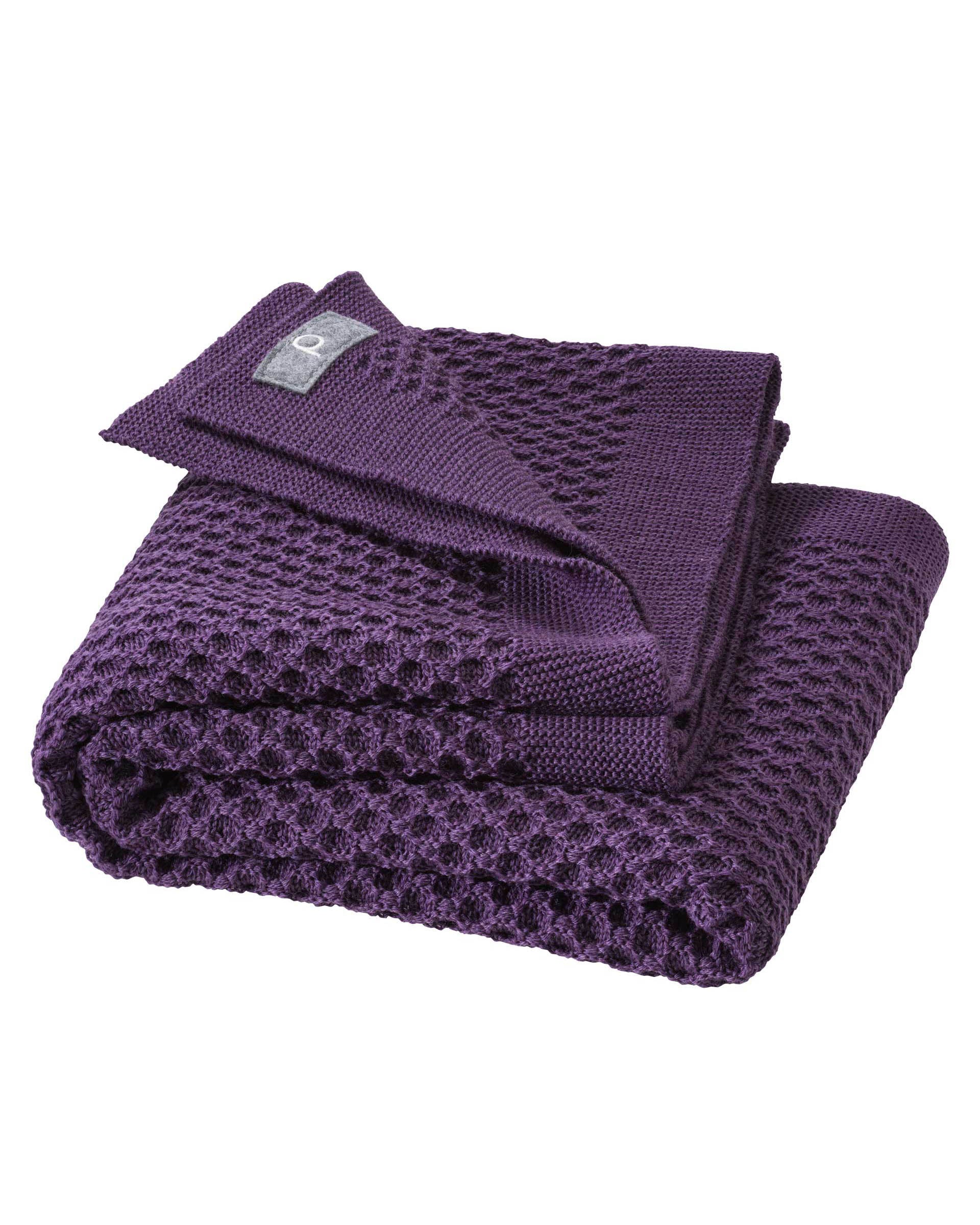 Honeycomb blanket - aubergine