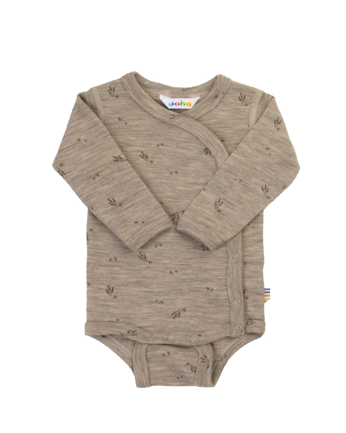 Wrap body longsleeve wool - beige melange