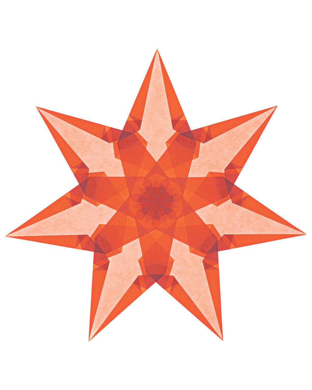 Folding set stars average - carmine red