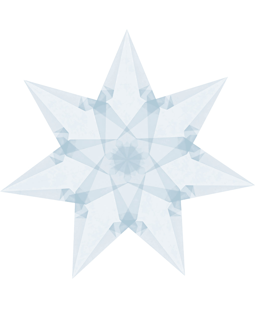 Folding set stars average - light blue