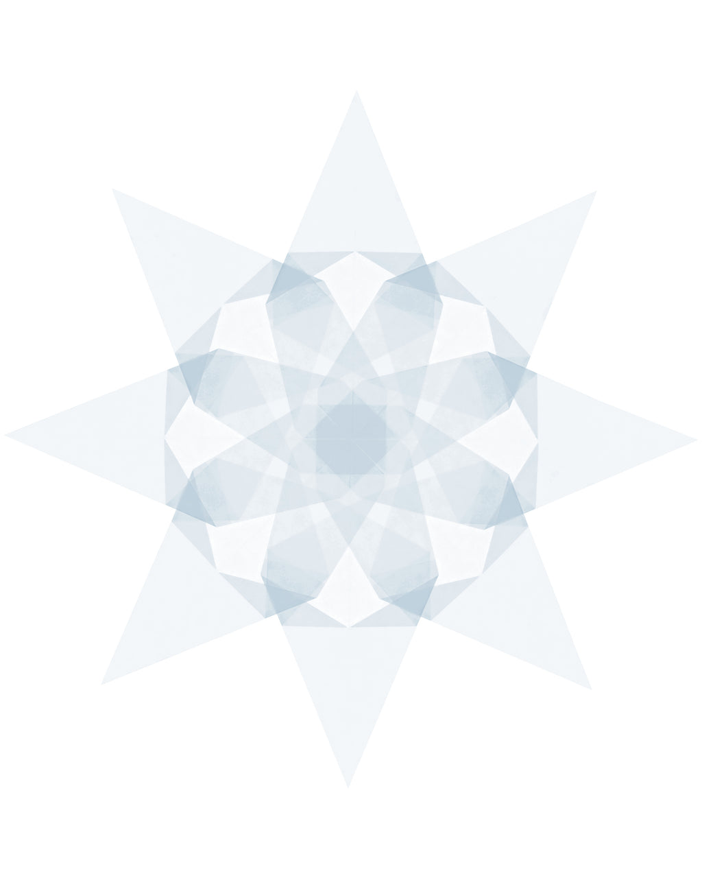 Folding set stars average - white