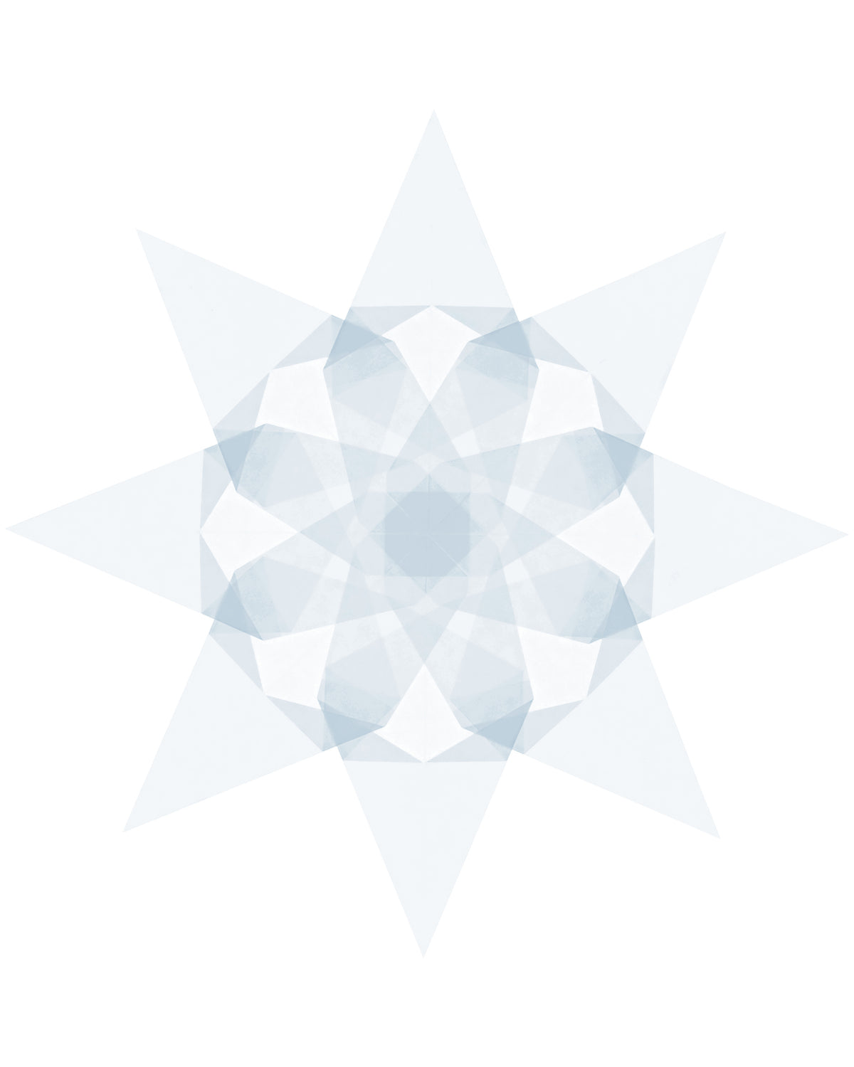 Folding set stars average - white