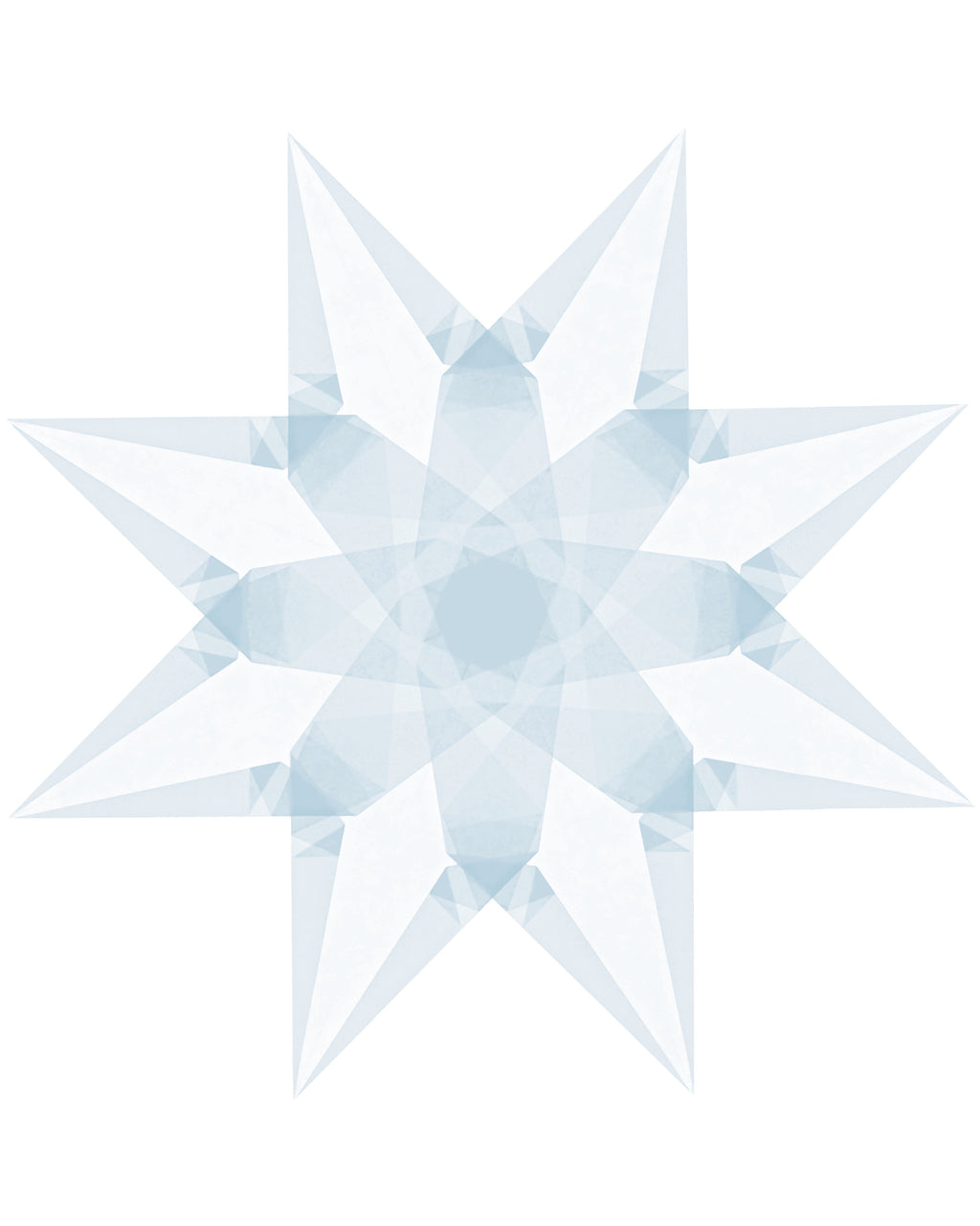 Folding set stars average - white