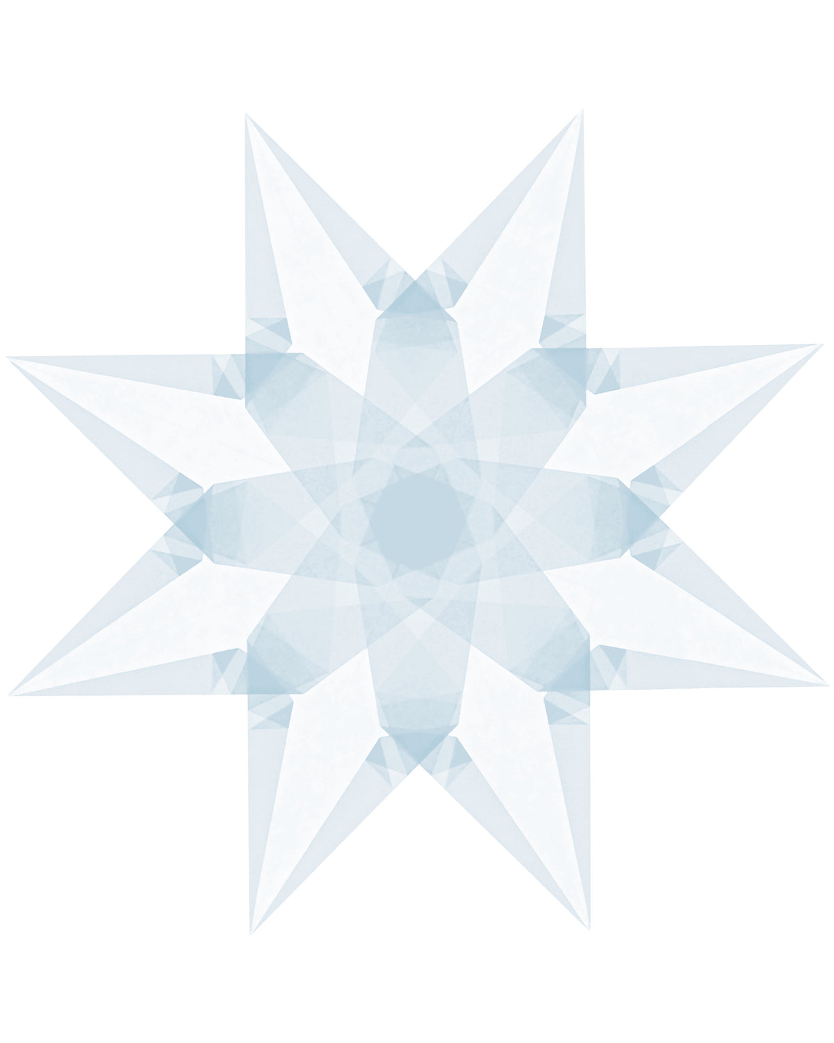 Folding set stars average - white