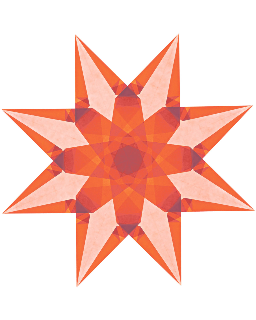Folding set stars average - carmine red