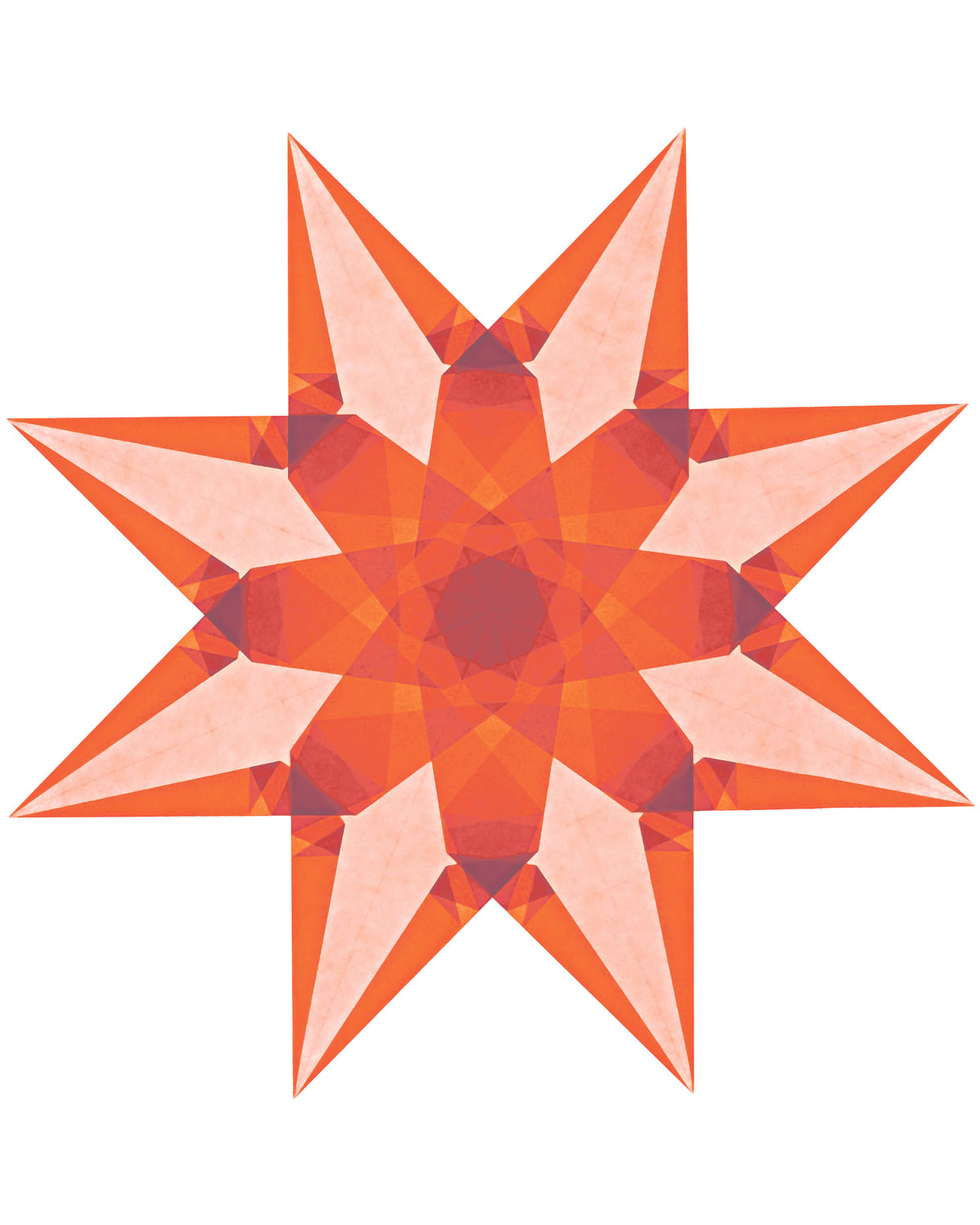 Folding set stars average - carmine red