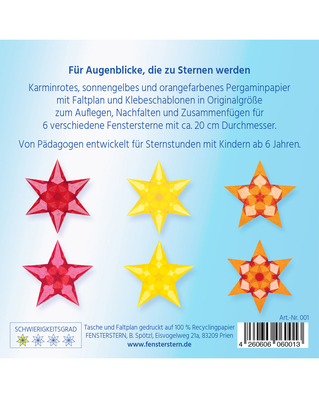 Folding set stars easy - orange