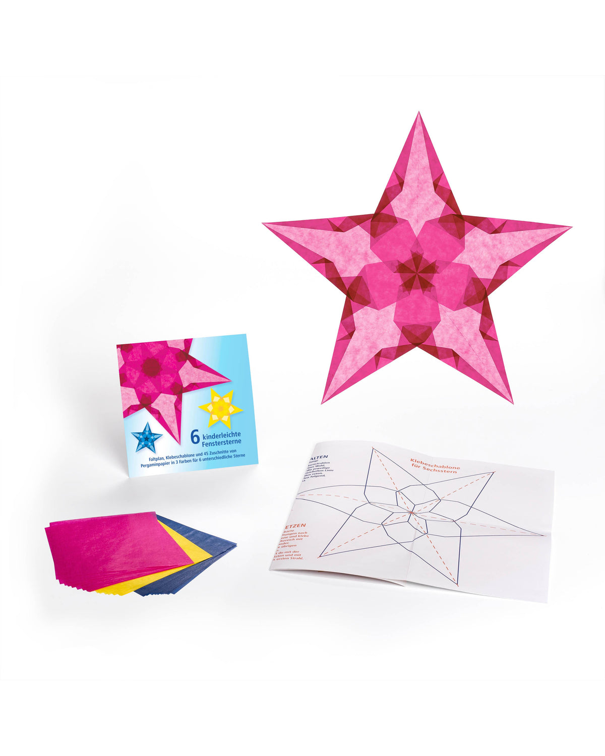 Folding set stars easy - magenta