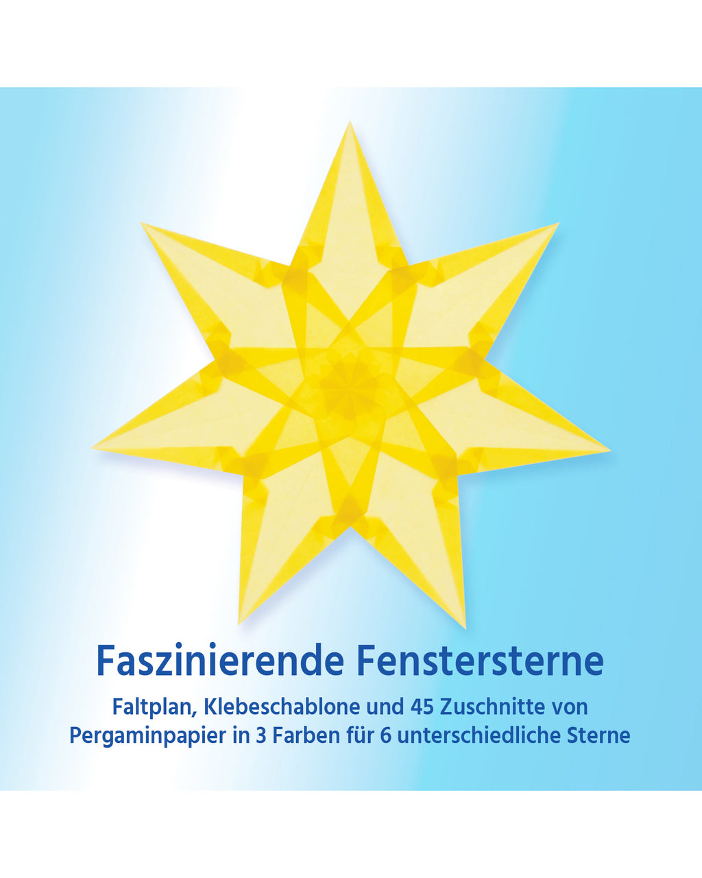 Folding set stars average - light yellow