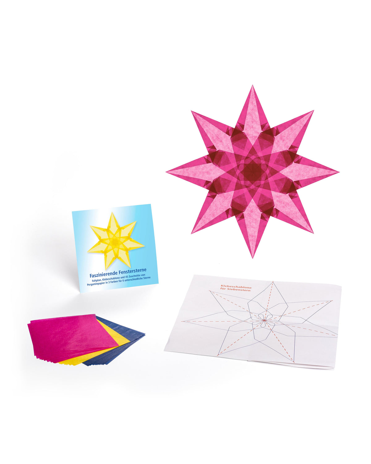 Folding set stars average - light yellow