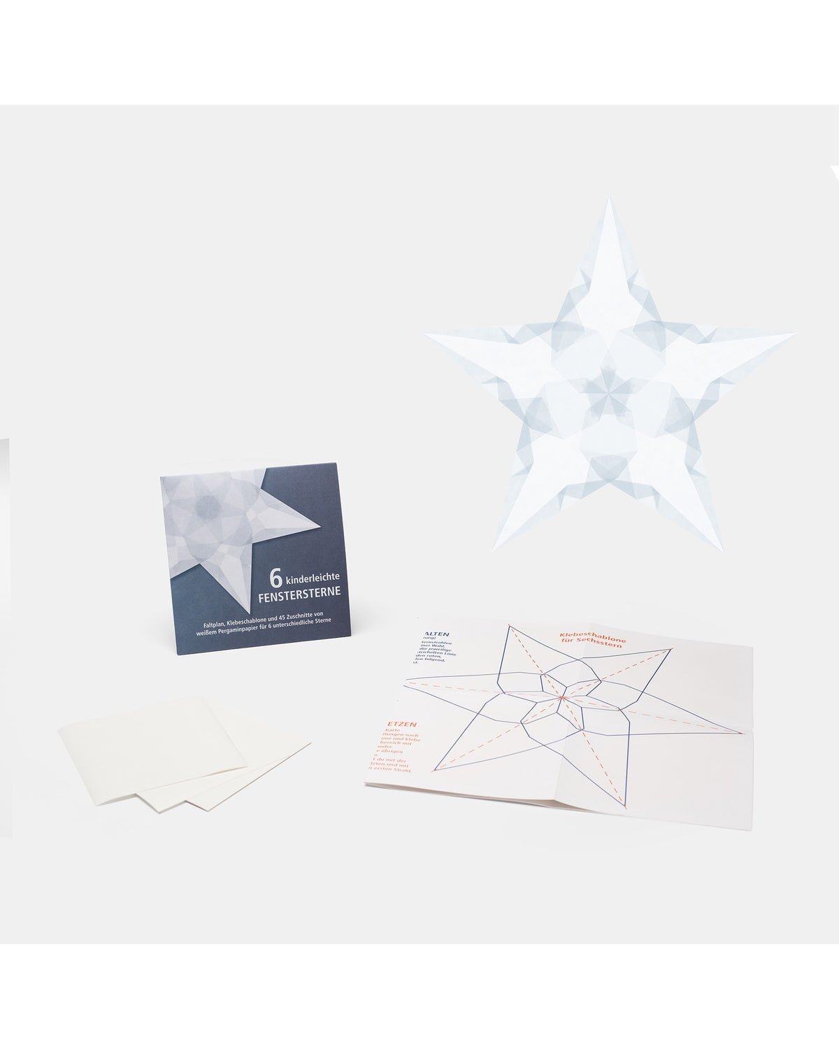Folding set stars easy - white