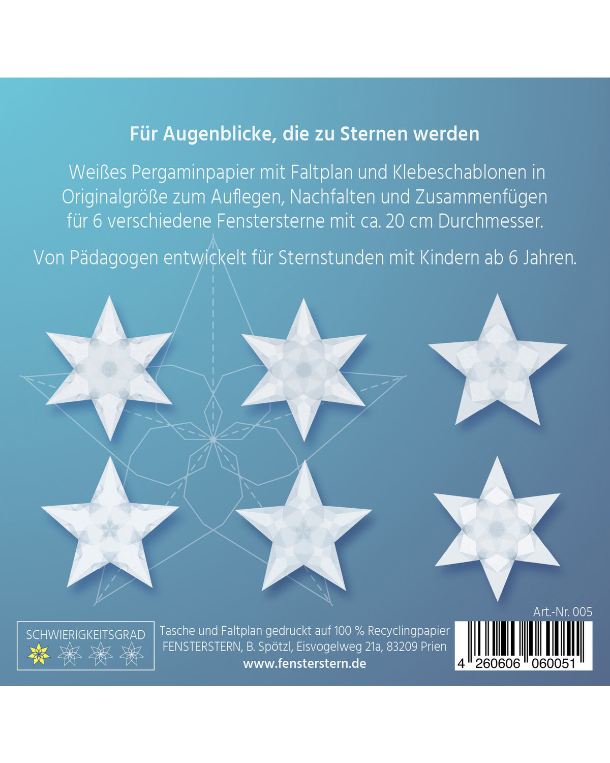 Folding set stars easy - white