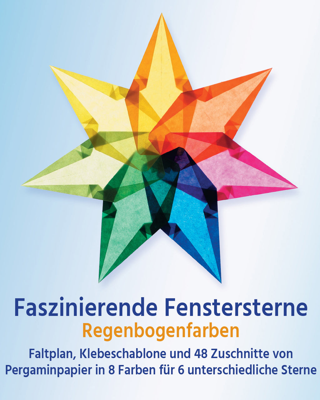 Folding set stars average - rainbow colours