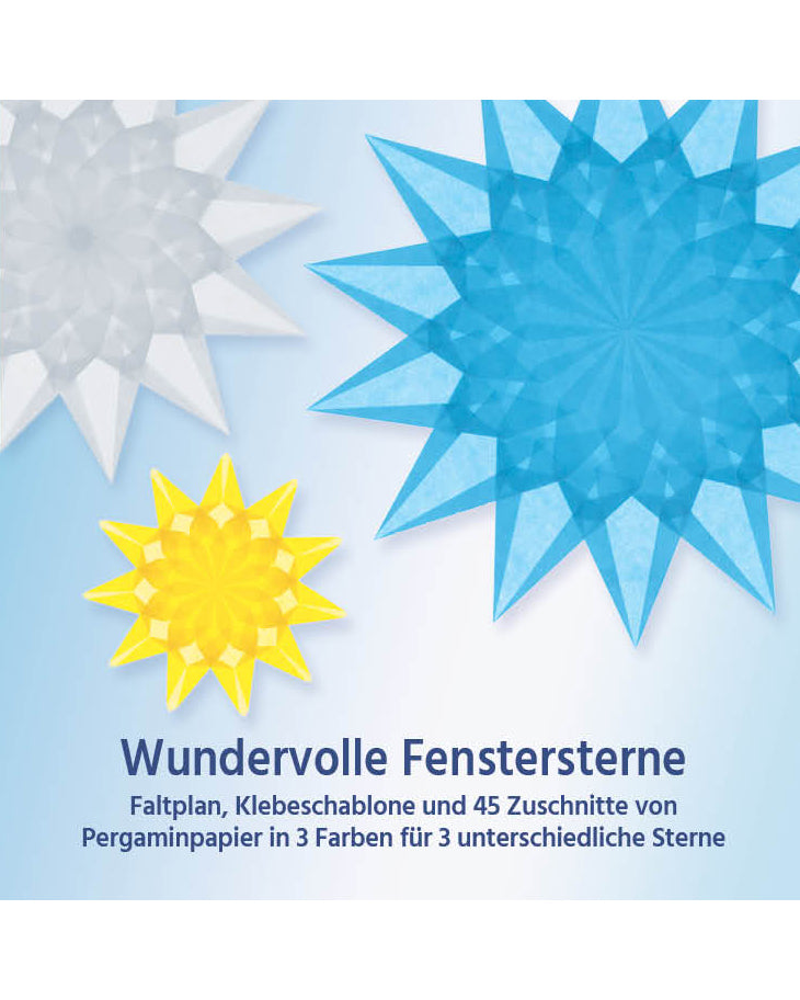 Folding set stars difficult - light blue 
