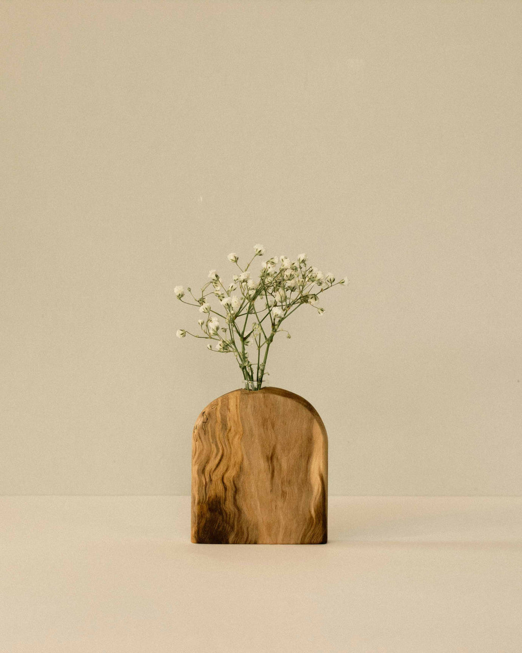 Tiny flower pot - number 6 - dark wood