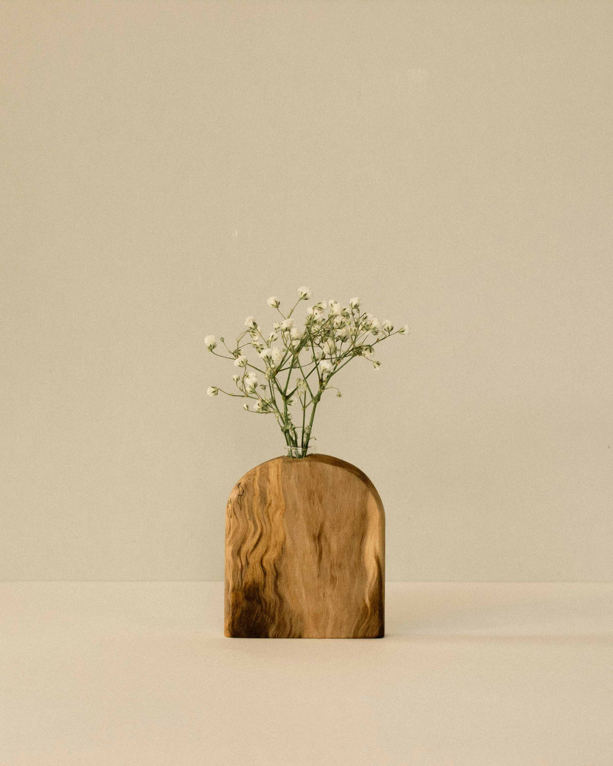 Tiny flower pot - number 6 - dark wood