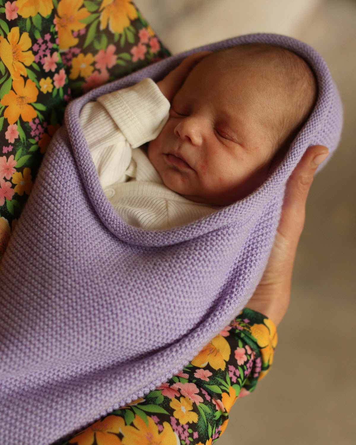 Baby cocoon merino wool - lilac 