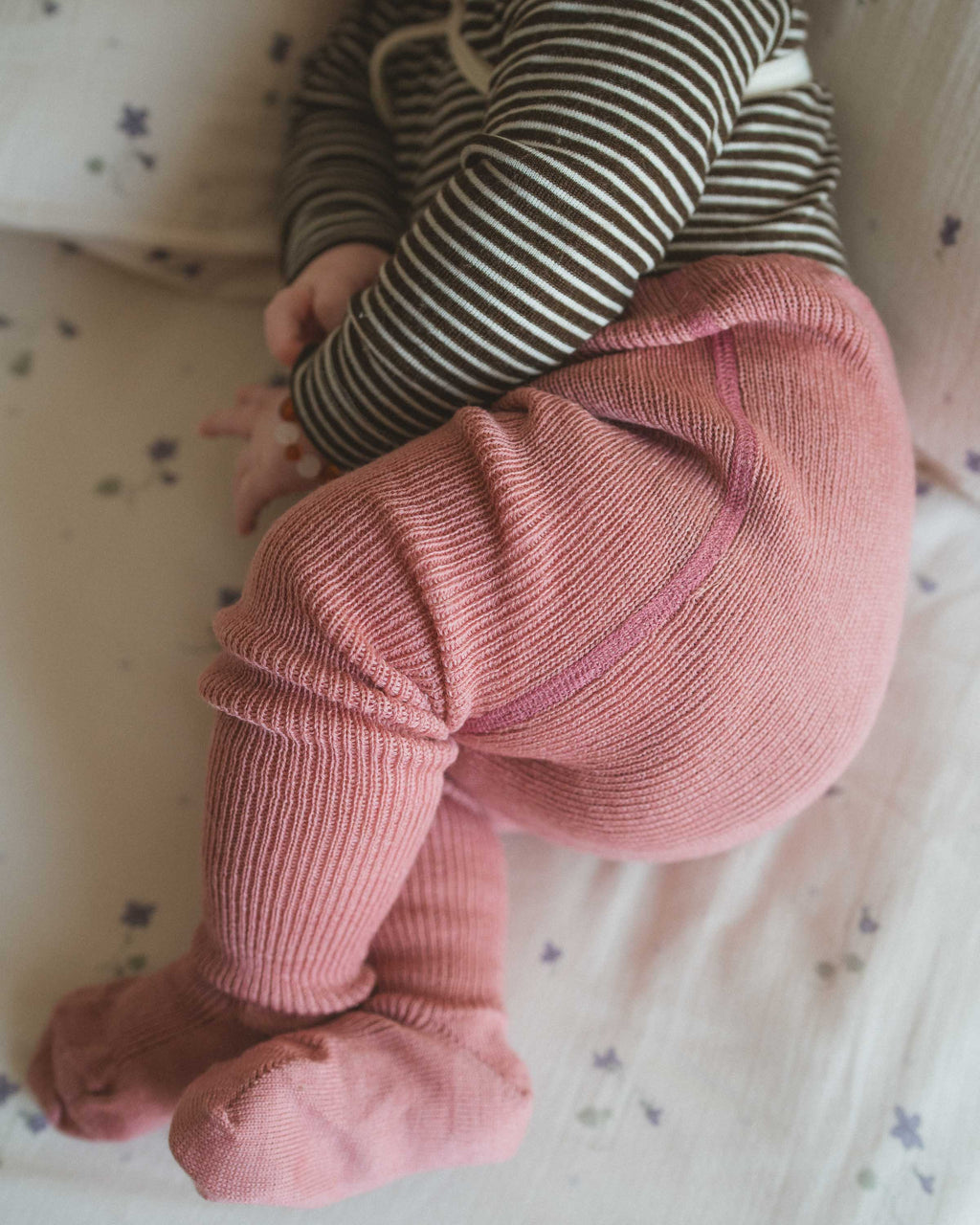 Kids Longsleeve Striped Wool/Silk - Brown