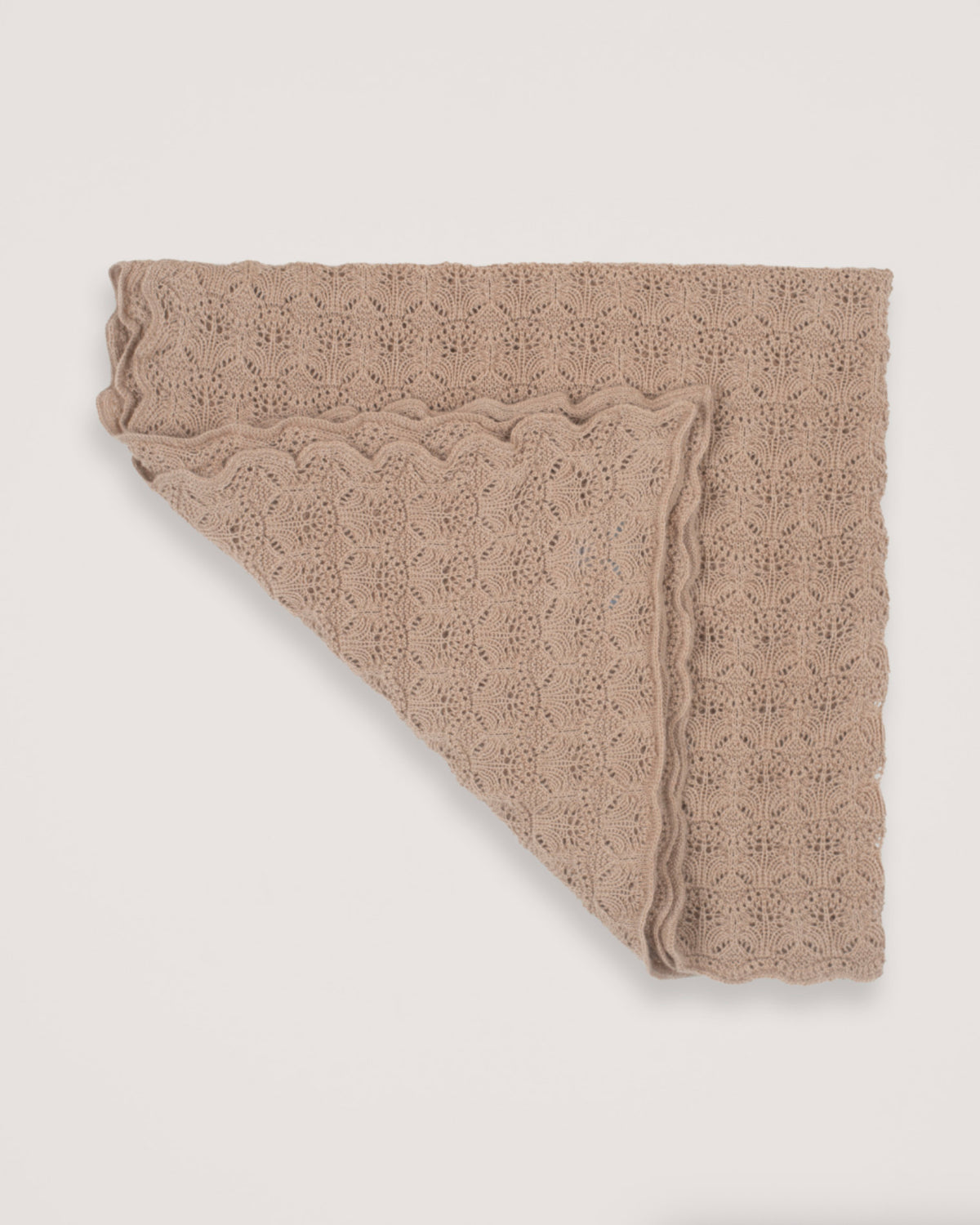 Baby blanket made of alpaca wool - nutmeg