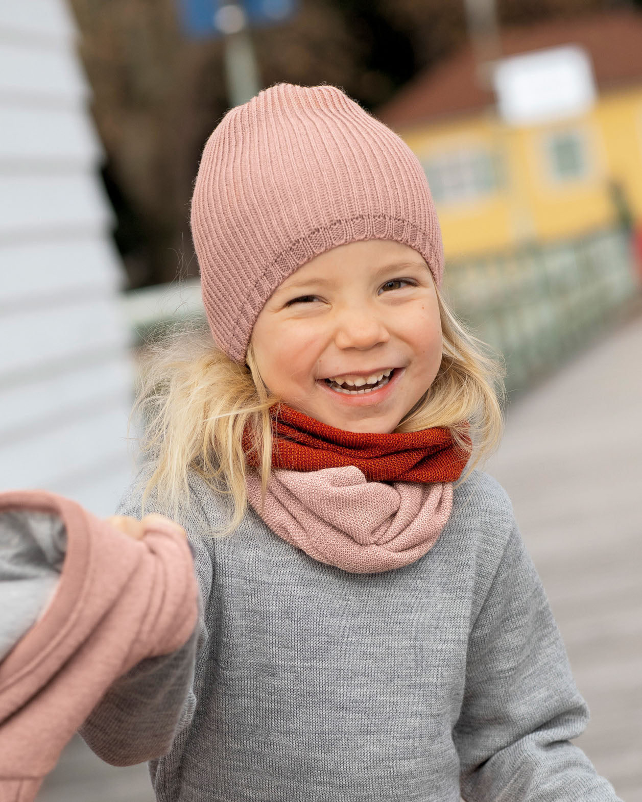 Loop scarf - soft pink/natural