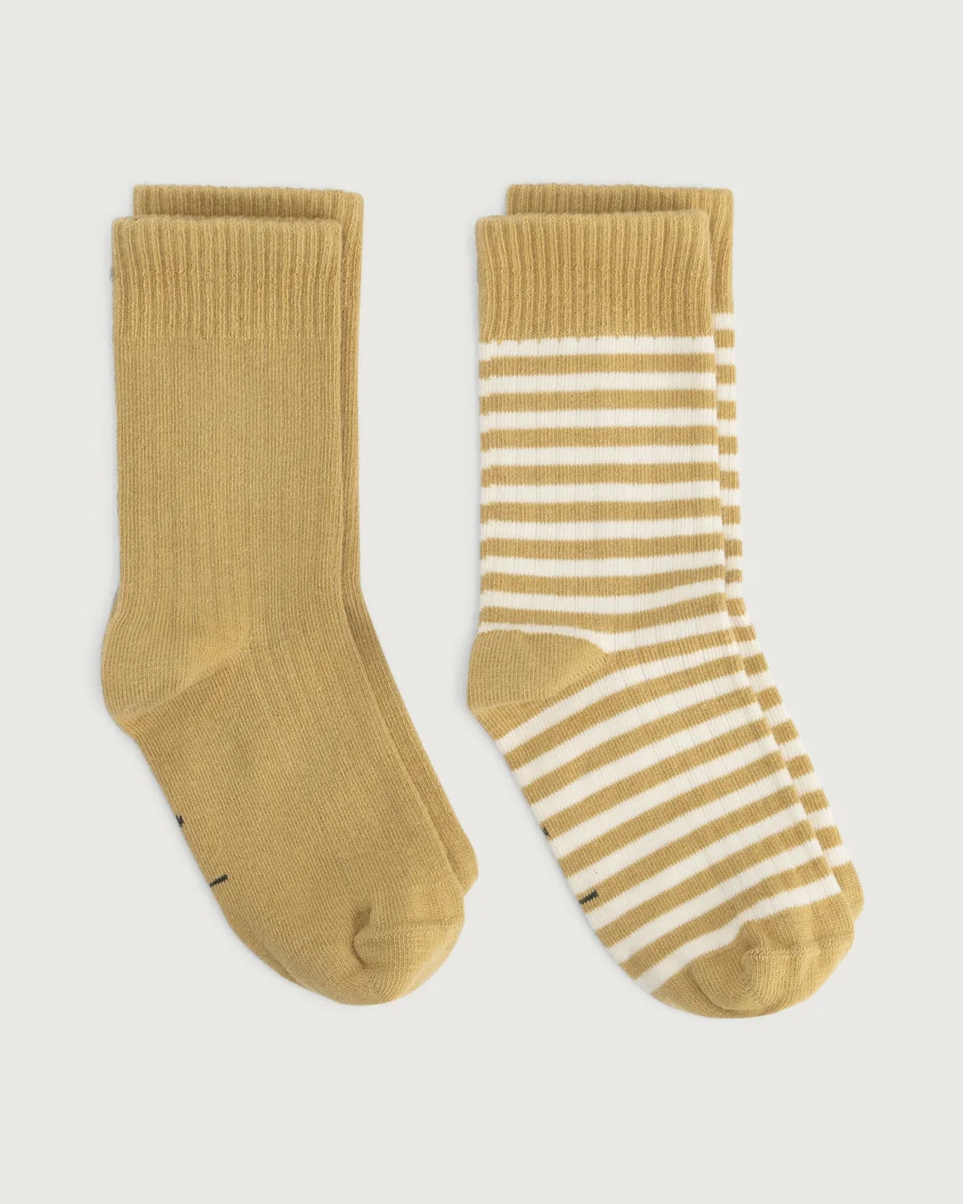 Kids ribbed socks - 2 pack - cookie/cream