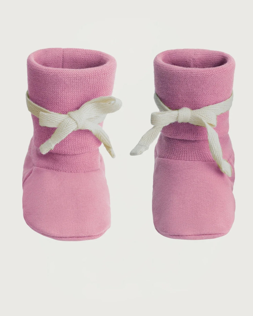 Baby ribbed booties - bubblegum 