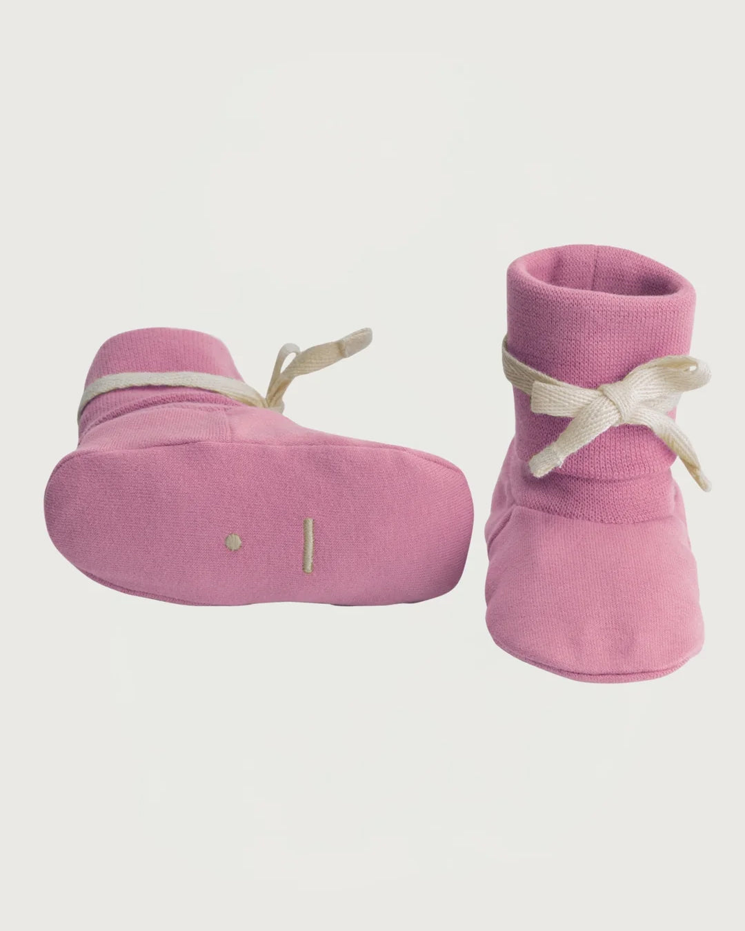 Baby ribbed booties - bubblegum 