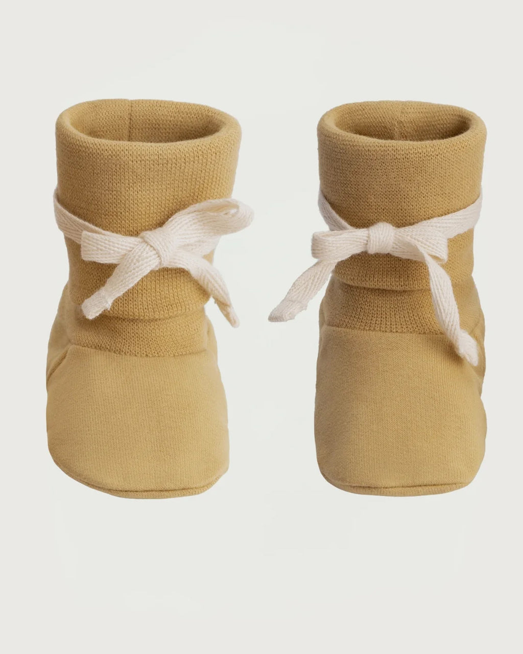 Baby ribbed booties - cookie 