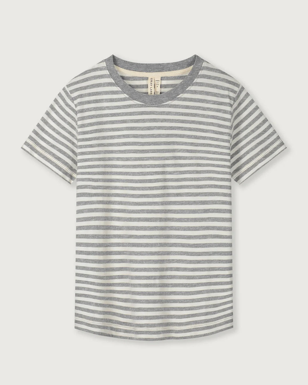Oversized children's t-shirt - stone grey/cream