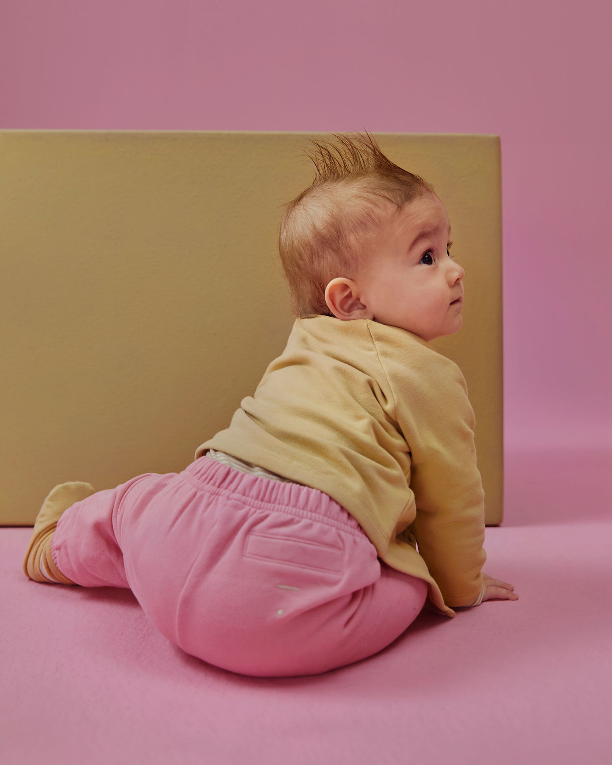 Baby track pants - bubblegum