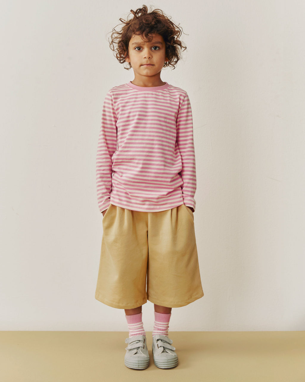 Kids ribbed socks - 2 pack - bubblegum/cream