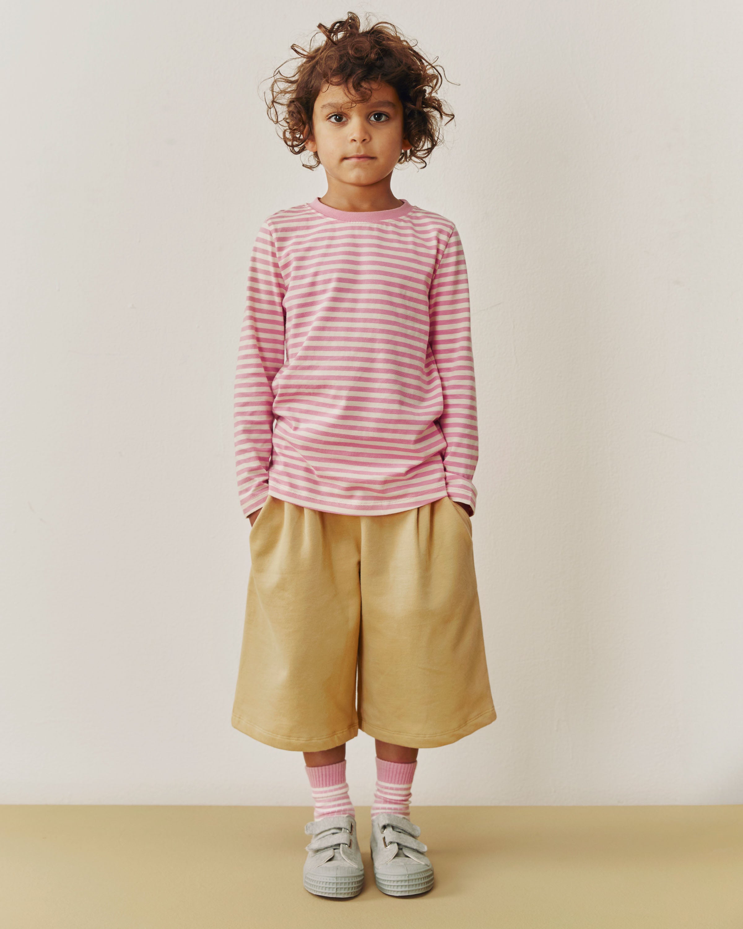 Kids ribbed socks - 2 pack - bubblegum/cream
