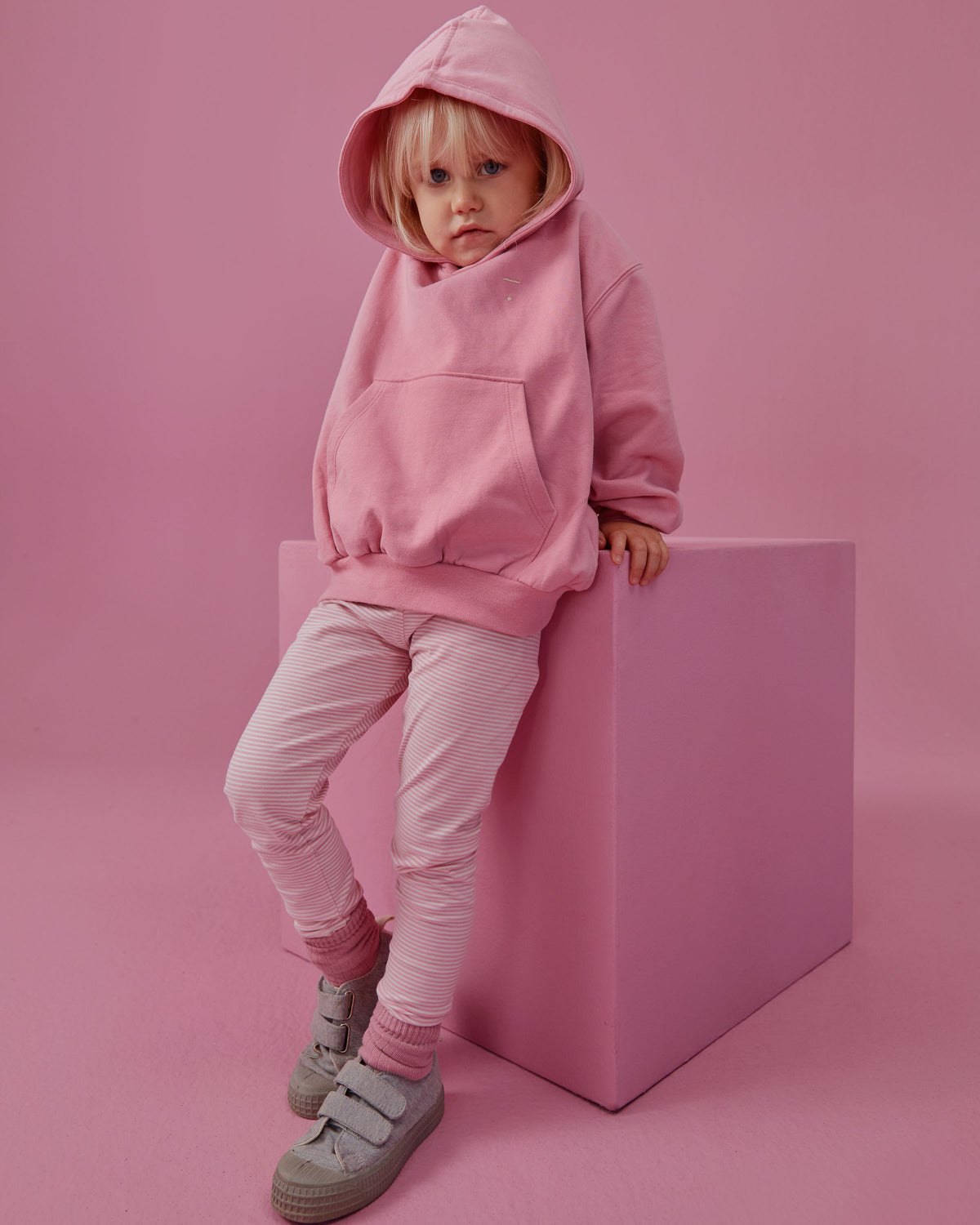 Leggings - bubblegum/cream 
