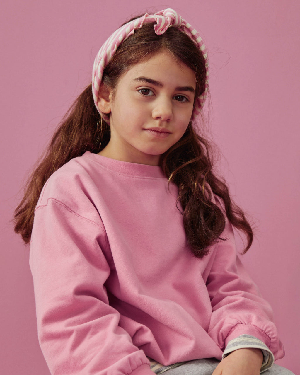Oversized children's sweater - bubblegum