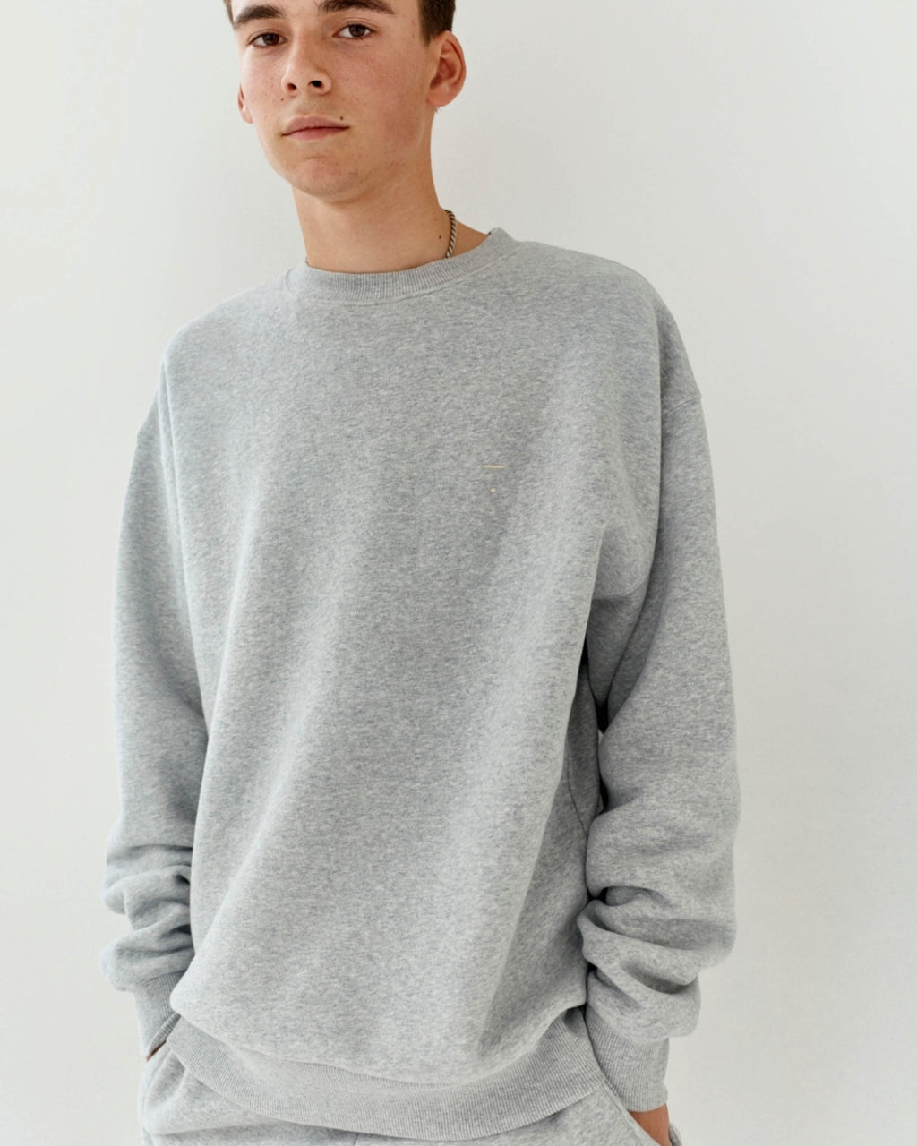 Oversized sweater unisex - grey melange