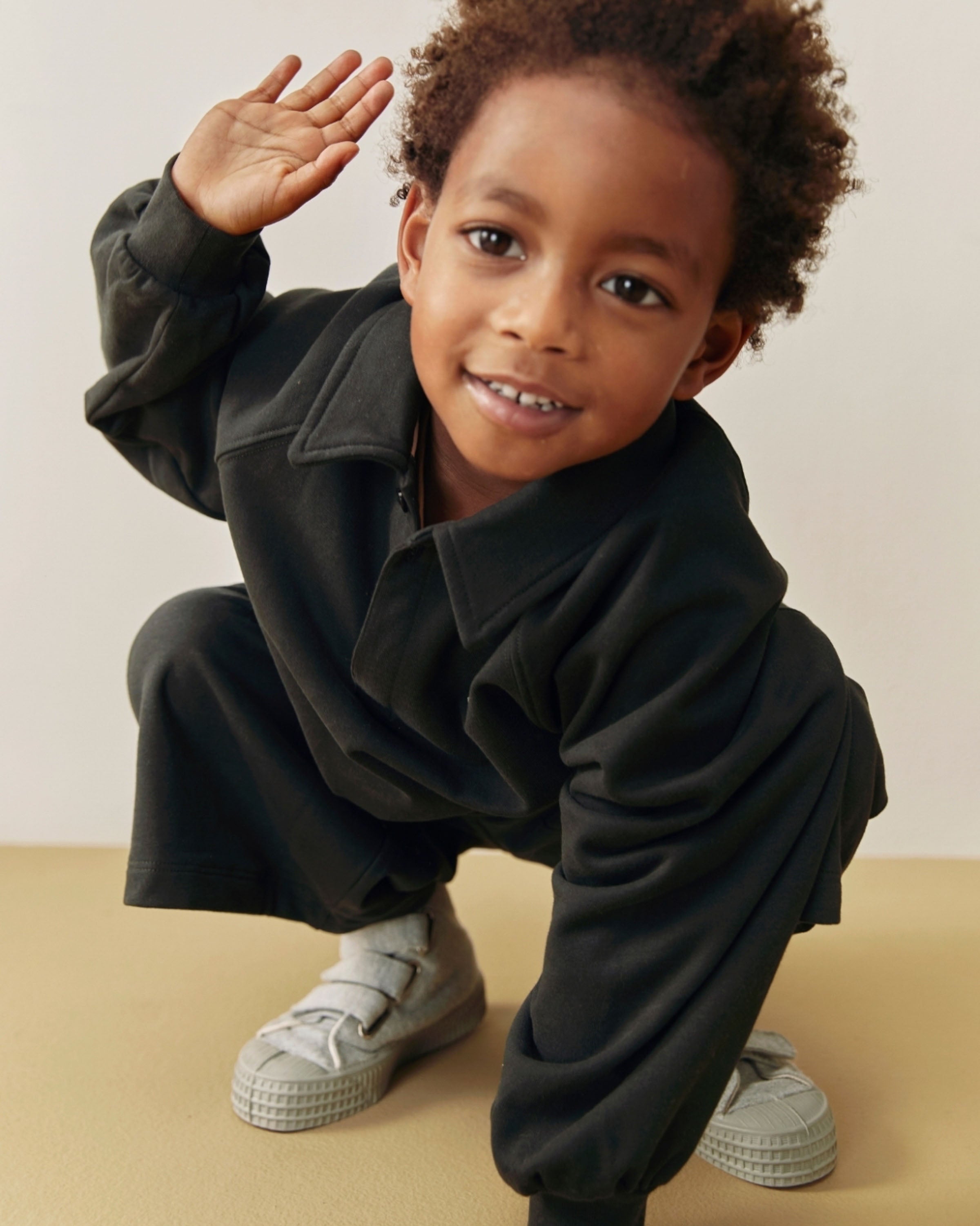 Baggy oversized children's pants - pirate black